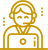 Customer service representative icon.