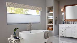 Cellular Shades in a bathroom