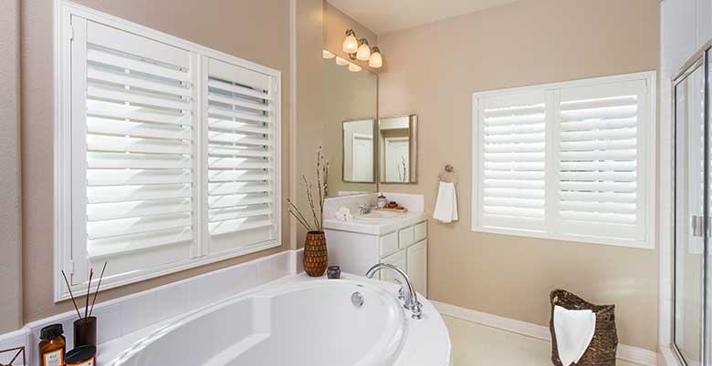 White Shutters in a bathroom